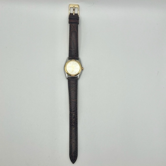 Vintage Seiko Round Petite Gold and Brown tones Watch Working - Picture 10 of 10